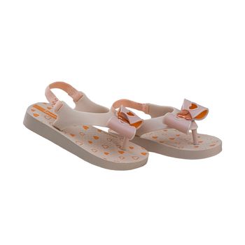 Chinelo-de-Dedo-Bege-e-Laranja-Kids-Lacinho-|-Ipanema-Tamanho--17---Cor--BEGE-0